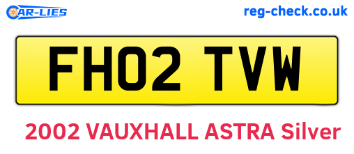 FH02TVW are the vehicle registration plates.