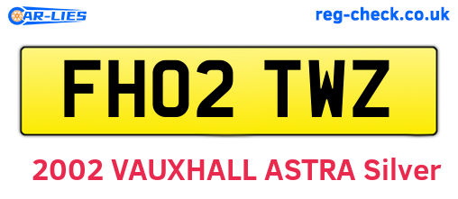 FH02TWZ are the vehicle registration plates.