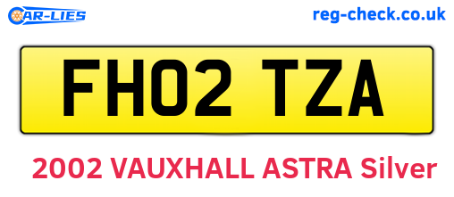 FH02TZA are the vehicle registration plates.