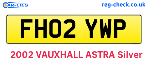 FH02YWP are the vehicle registration plates.