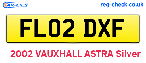 FL02DXF are the vehicle registration plates.