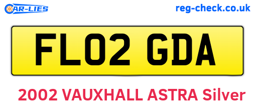 FL02GDA are the vehicle registration plates.