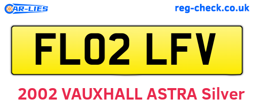 FL02LFV are the vehicle registration plates.