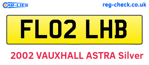 FL02LHB are the vehicle registration plates.
