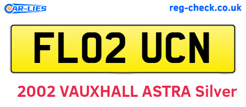 FL02UCN are the vehicle registration plates.