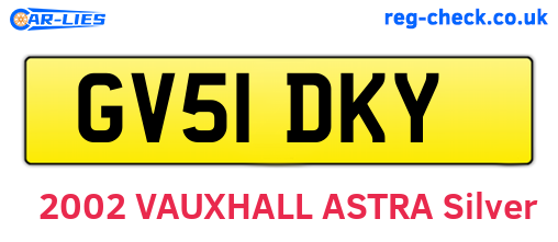 GV51DKY are the vehicle registration plates.
