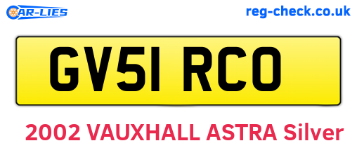 GV51RCO are the vehicle registration plates.
