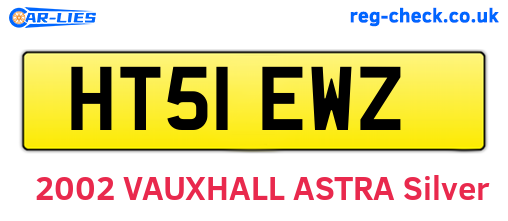 HT51EWZ are the vehicle registration plates.