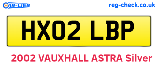 HX02LBP are the vehicle registration plates.