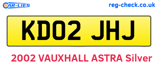 KD02JHJ are the vehicle registration plates.