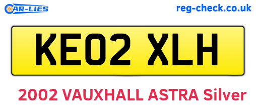KE02XLH are the vehicle registration plates.