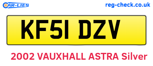 KF51DZV are the vehicle registration plates.