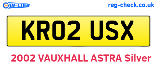 KR02USX are the vehicle registration plates.