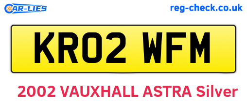 KR02WFM are the vehicle registration plates.