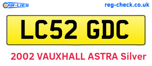LC52GDC are the vehicle registration plates.
