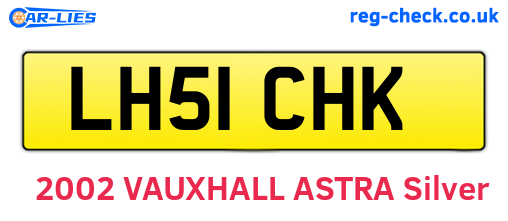 LH51CHK are the vehicle registration plates.