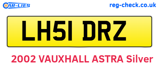 LH51DRZ are the vehicle registration plates.