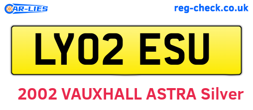 LY02ESU are the vehicle registration plates.