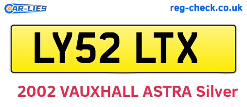 LY52LTX are the vehicle registration plates.