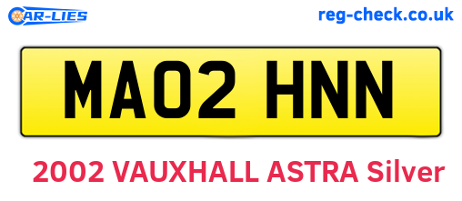 MA02HNN are the vehicle registration plates.