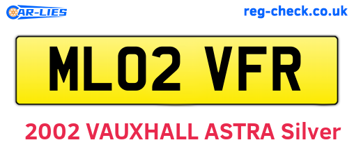 ML02VFR are the vehicle registration plates.