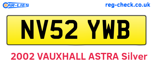 NV52YWB are the vehicle registration plates.