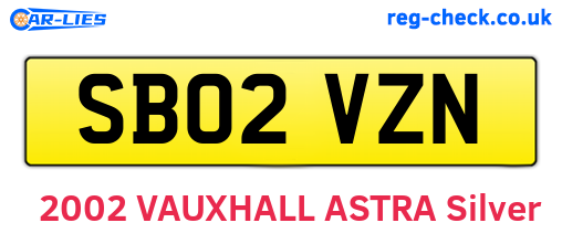 SB02VZN are the vehicle registration plates.