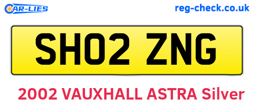 SH02ZNG are the vehicle registration plates.