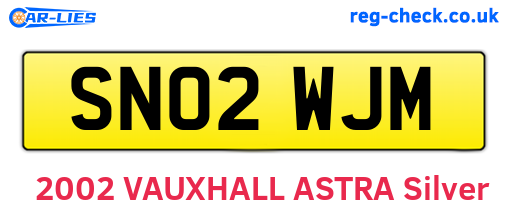 SN02WJM are the vehicle registration plates.