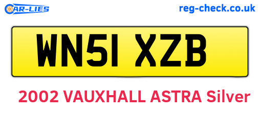 WN51XZB are the vehicle registration plates.