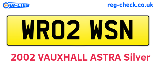 WR02WSN are the vehicle registration plates.