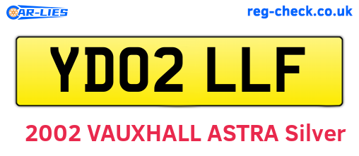 YD02LLF are the vehicle registration plates.
