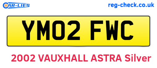 YM02FWC are the vehicle registration plates.