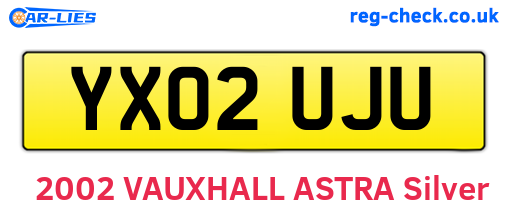 YX02UJU are the vehicle registration plates.