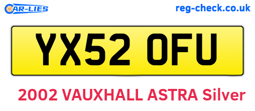 YX52OFU are the vehicle registration plates.