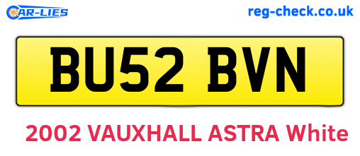 BU52BVN are the vehicle registration plates.