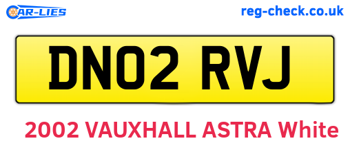 DN02RVJ are the vehicle registration plates.