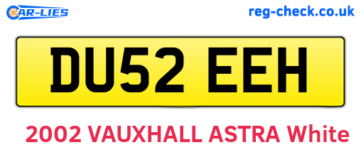 DU52EEH are the vehicle registration plates.