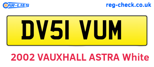 DV51VUM are the vehicle registration plates.