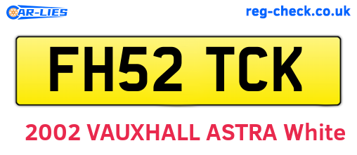 FH52TCK are the vehicle registration plates.