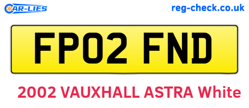 FP02FND are the vehicle registration plates.