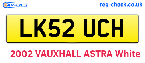 LK52UCH are the vehicle registration plates.