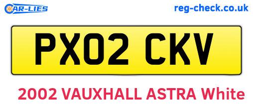 PX02CKV are the vehicle registration plates.