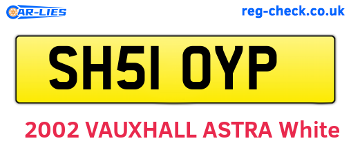 SH51OYP are the vehicle registration plates.