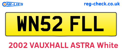 WN52FLL are the vehicle registration plates.