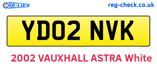 YD02NVK are the vehicle registration plates.