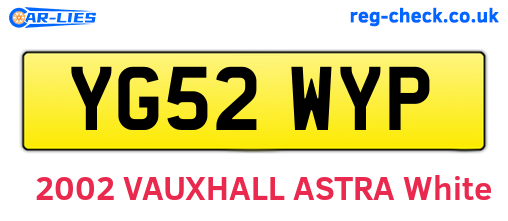 YG52WYP are the vehicle registration plates.
