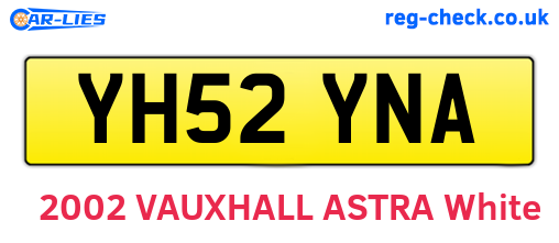 YH52YNA are the vehicle registration plates.