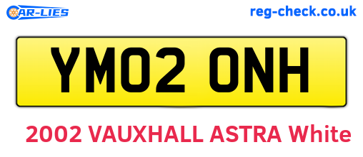 YM02ONH are the vehicle registration plates.