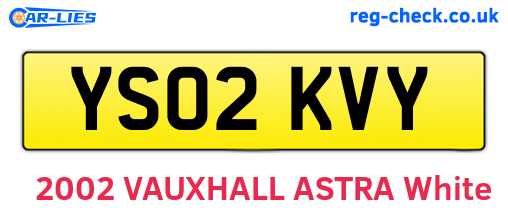 YS02KVY are the vehicle registration plates.